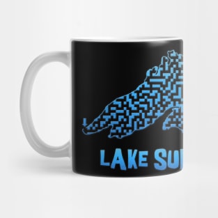 Lake Superior Outline Maze & Labyrinth Mug